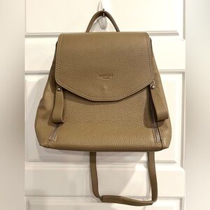 Unica Firenze Italy - Brown Pebbled Leather Backpack Bag